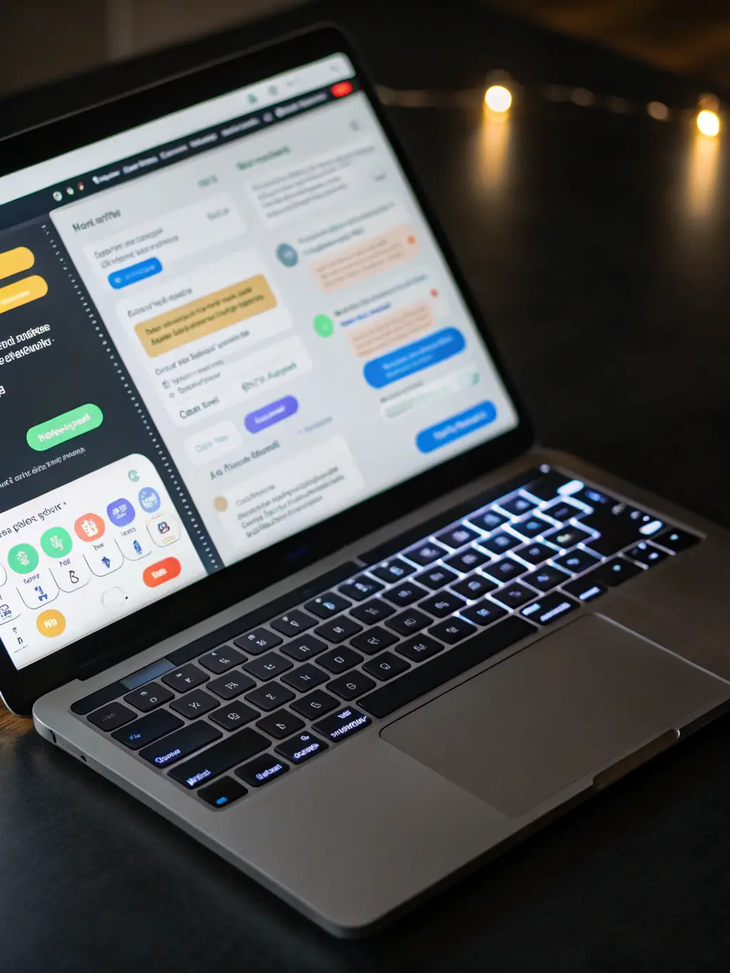 A close-up shot of the ChampionVerse AI chatbot interface, showcasing its user-friendly design and interactive elements, set against an icy blue background to align with the platform's theme.