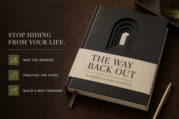 The Way Back Out Extended edition, complete fifteen-page visual workbook for $7.99