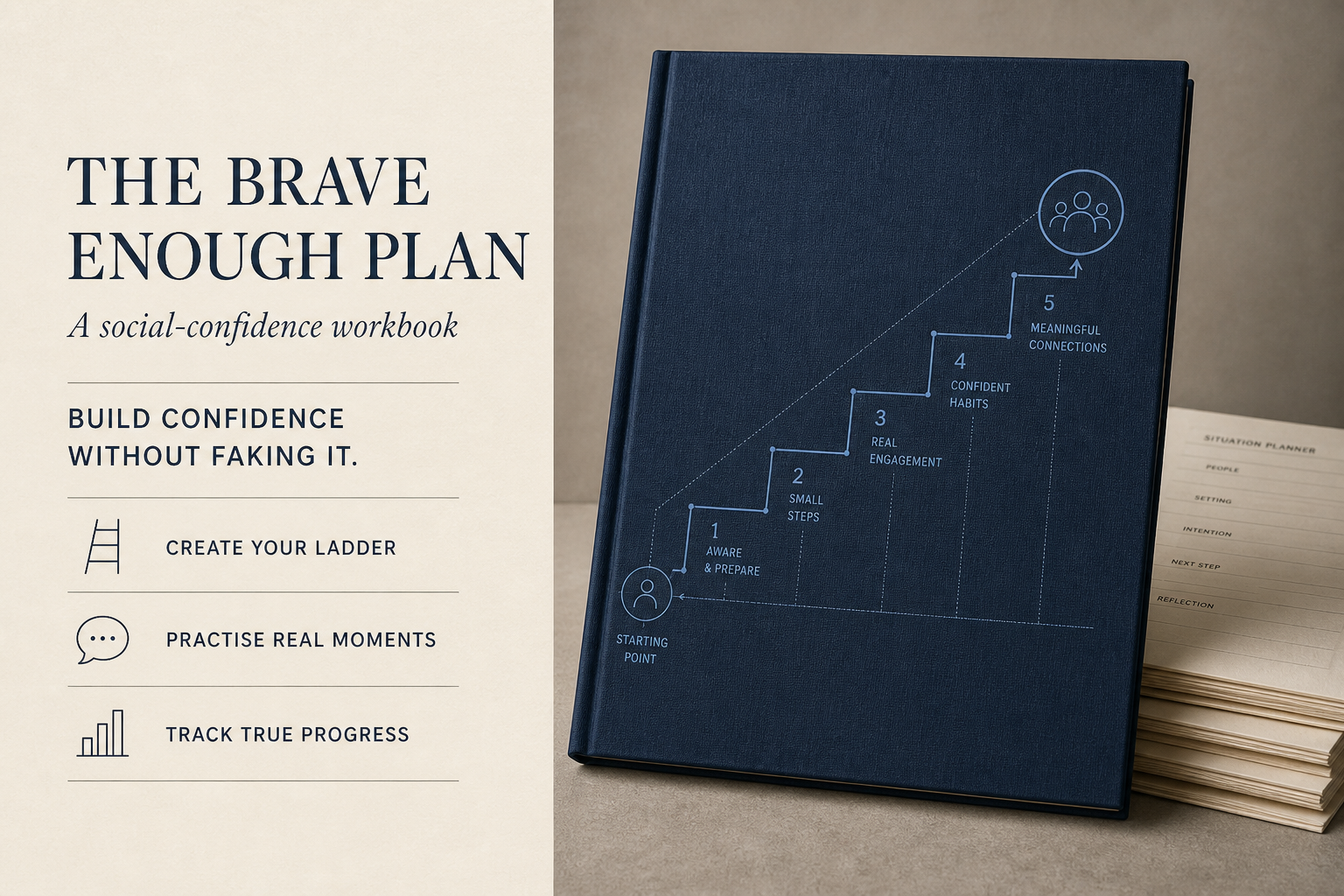 The Brave Enough Plan Extended edition, complete fifteen-page visual workbook for $7.99