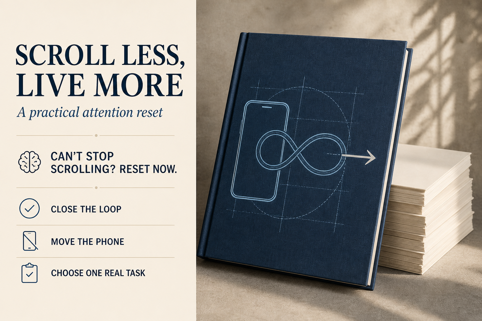 Scroll Less, Live More Core edition, free four-page field guide