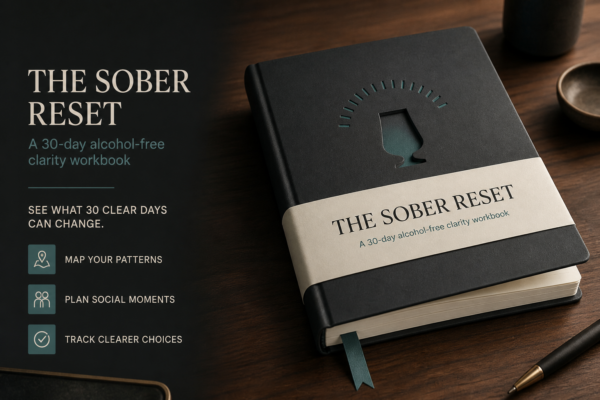 The Sober Reset Extended edition, complete fifteen-page visual workbook for $7.99