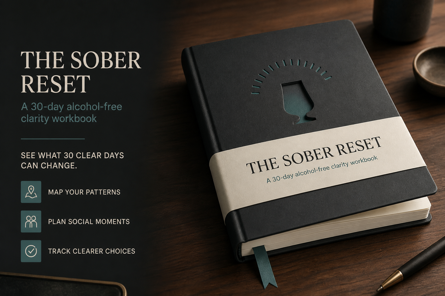 The Sober Reset Extended edition, complete fifteen-page visual workbook for $7.99