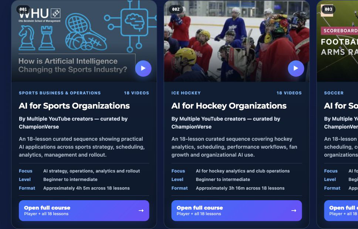 Free Sports Course Library